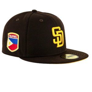 New Era 59Fifty San Diego Padres PHILIPPINES SD Logo Fitted Hat Size 7 3/8
